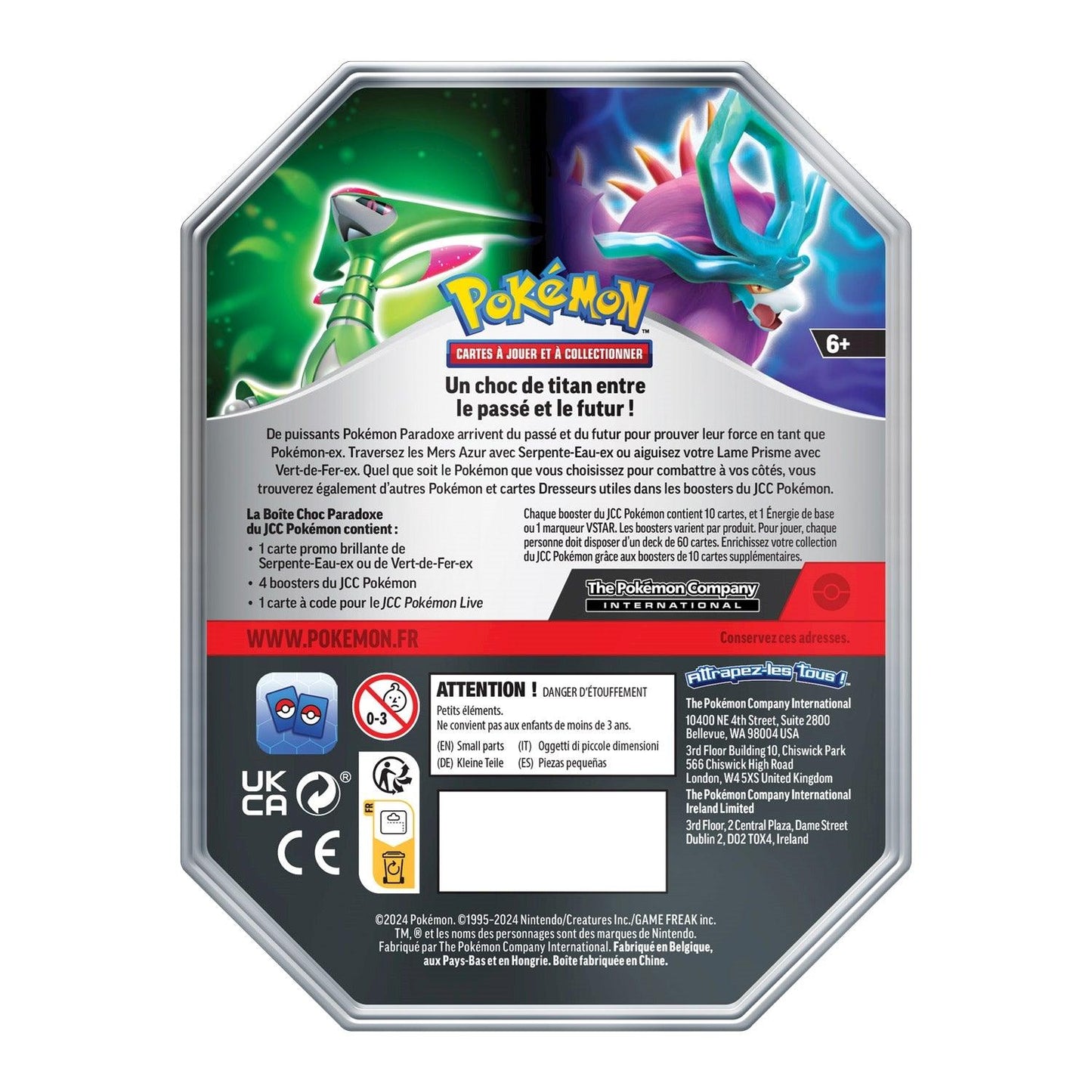 Pokébox Tin Choc Paradoxe Pokémon Serpente-Eau-ex 🇫🇷 - POKEMAGIC