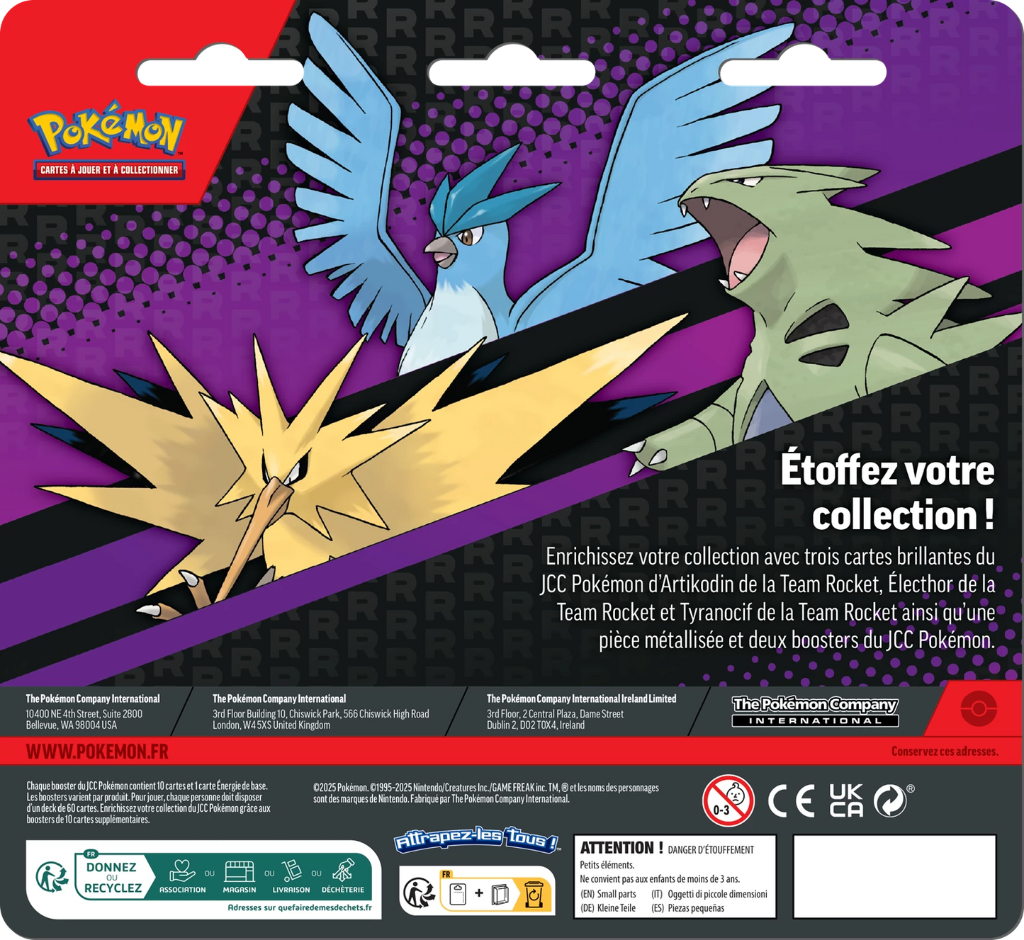 Duopack Pokémon Flammes Obsidiennes (EV3) + Mascarade Crépusculaire (EV6) Artikodin, Électhor, Tyranocif de la Team Rocket 🇫🇷