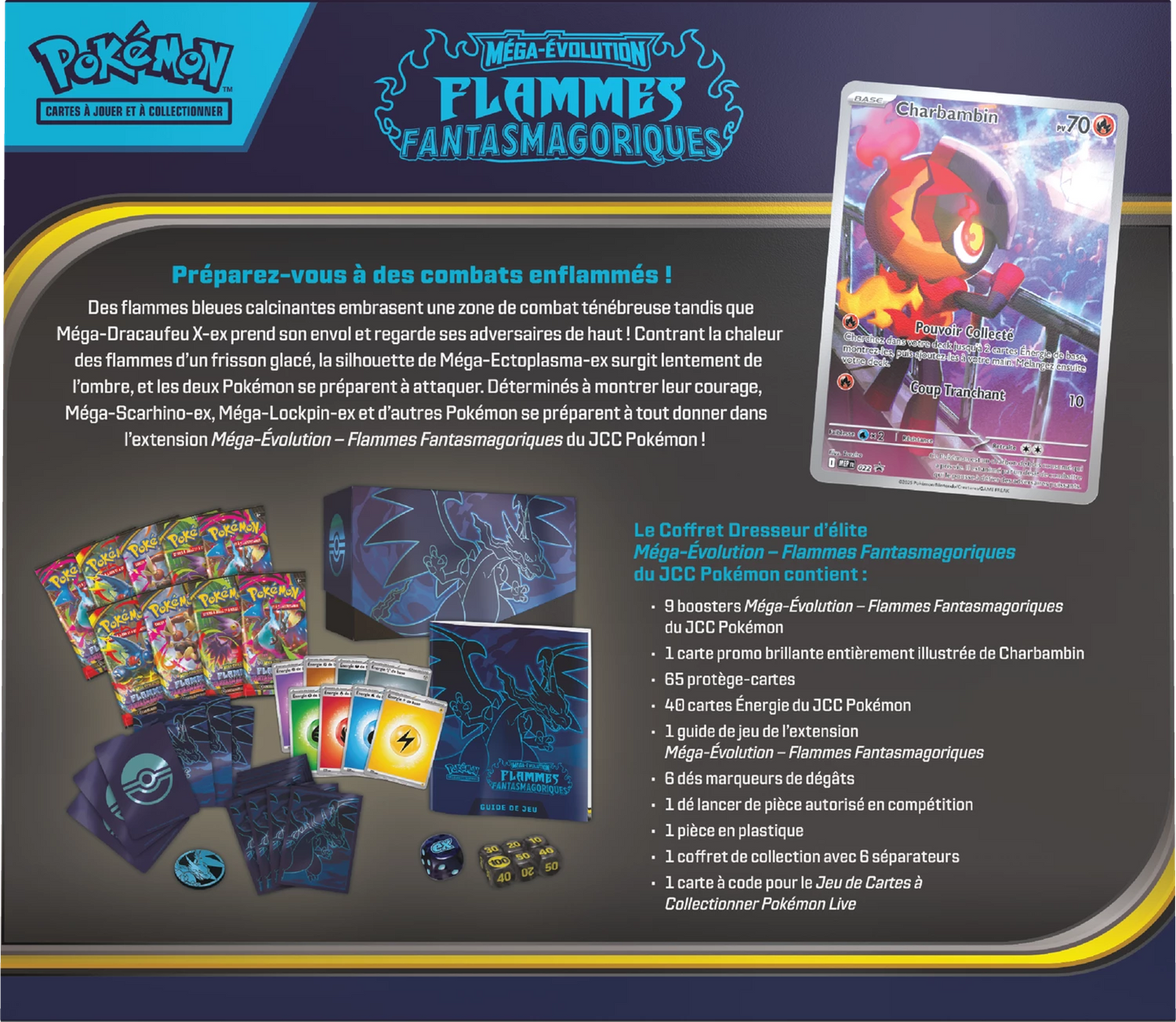 Coffret Dresseur d'Élite Pokémon Flammes Fantasmagoriques (ME2) 🇫🇷