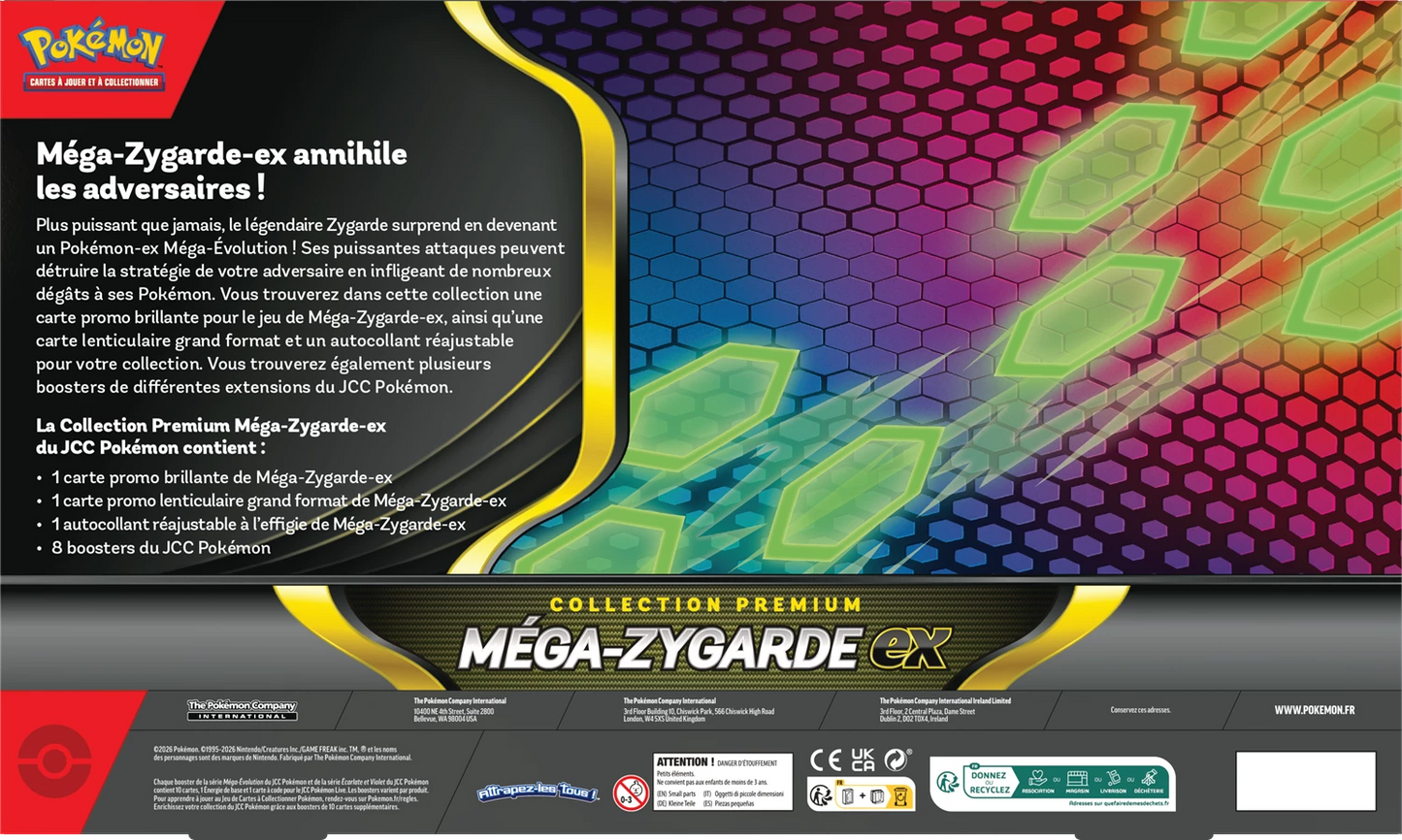 Coffret Collection Premium Pokémon Méga-Zygarde-ex 🇫🇷