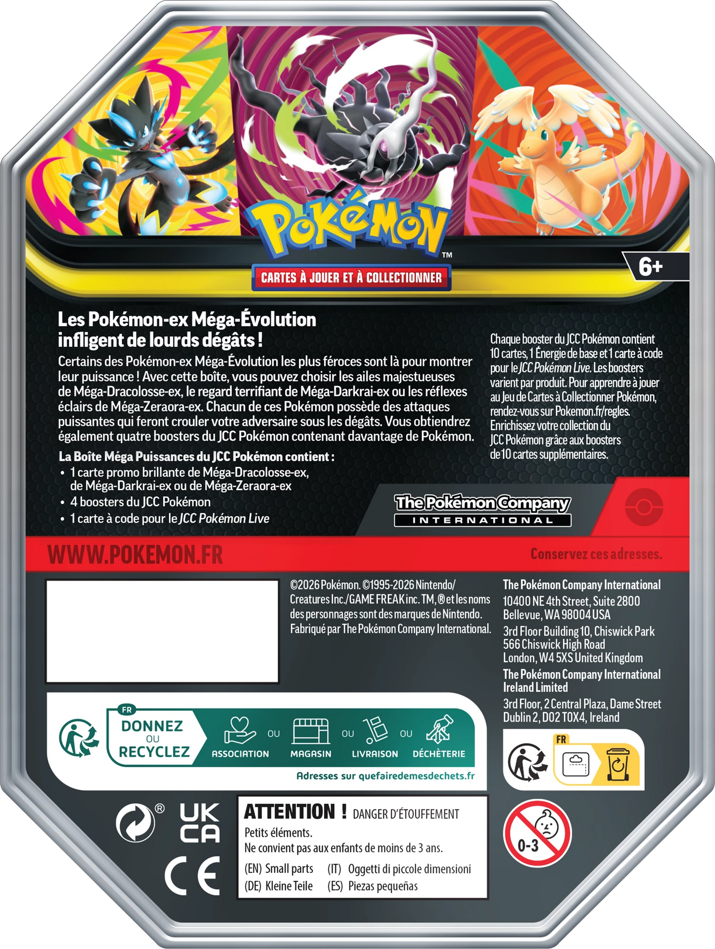 Pokébox Tin Méga Puissances Pokémon Méga-Dracolosse-ex 🇫🇷