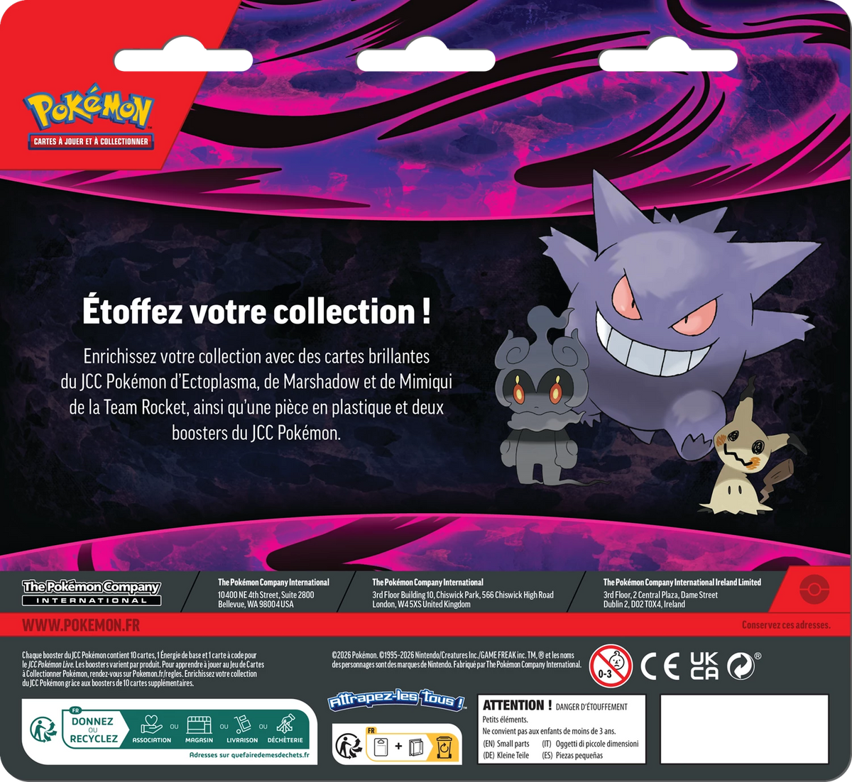 Duopack Pokémon Ectoplasma, Mimiqui, Marshadow 🇫🇷