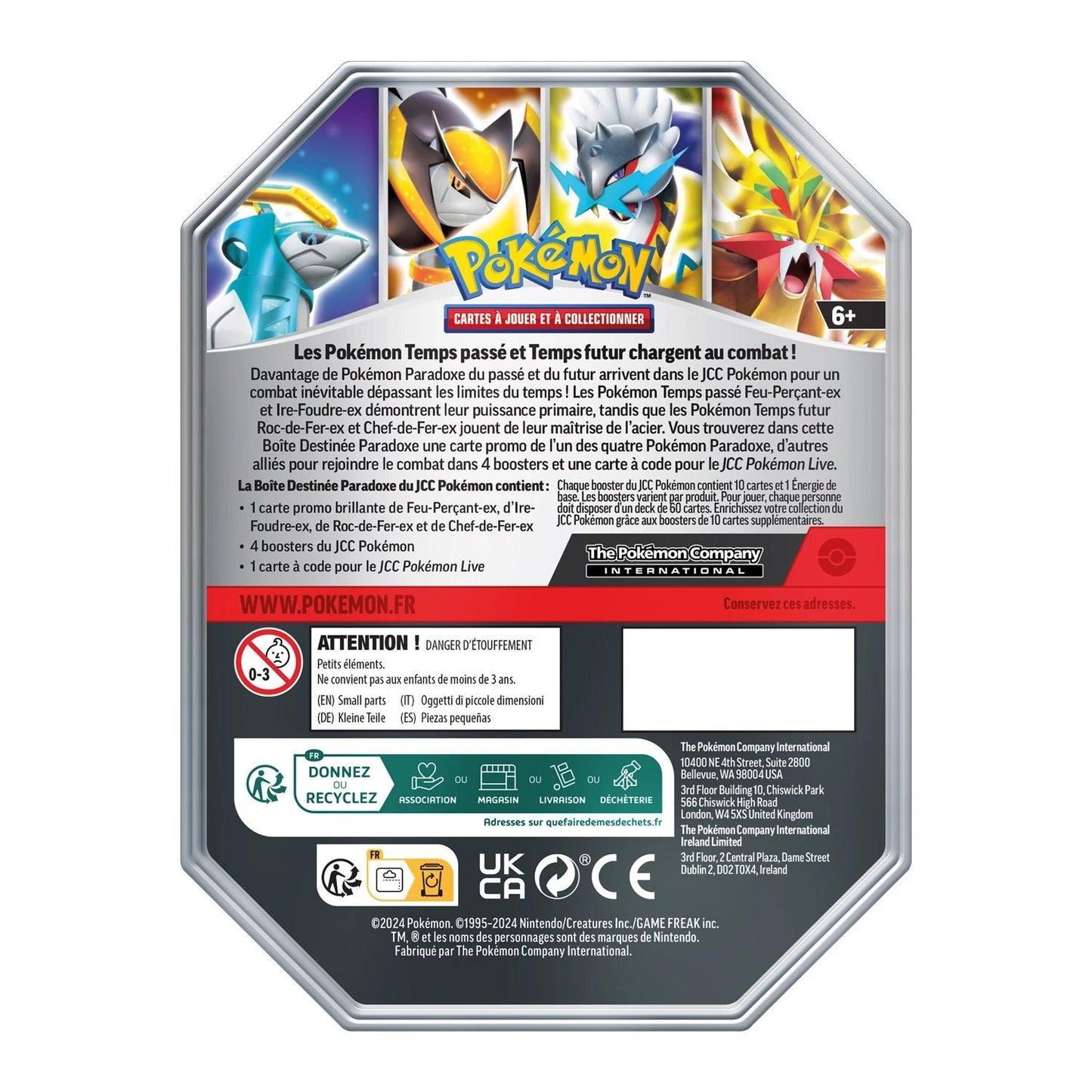 Pokébox Tin Destinée Paradoxe Pokémon Roc-de-Fer-ex 🇫🇷 - POKEMAGIC