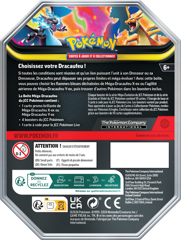 Pokébox Tin Pokémon Méga-Dracaufeu X-ex 🇫🇷