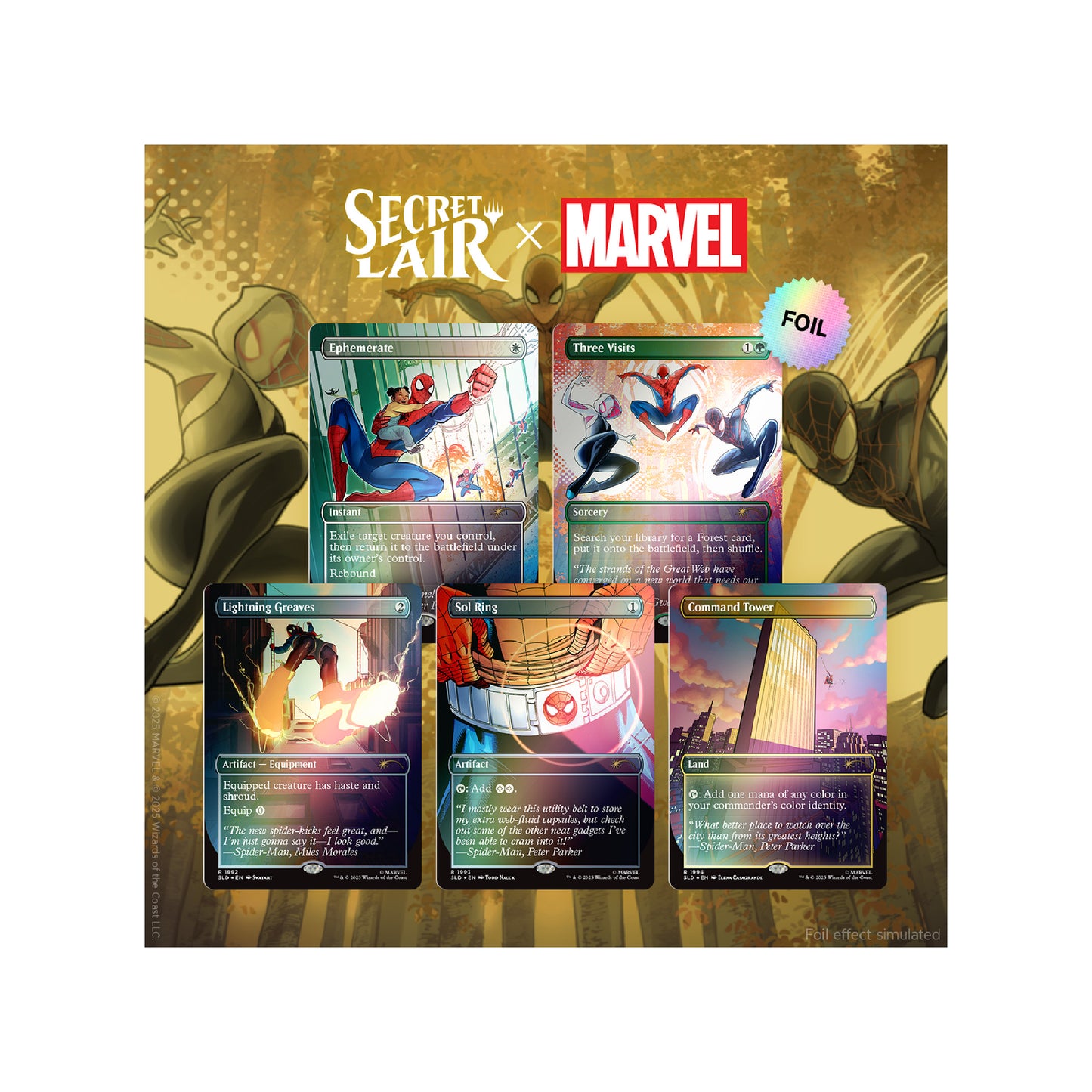 Magic the Gathering Secret Lair x Marvel's Spider-Man: Heroic Deeds Rainbow Foil Edition - Pokemagic
