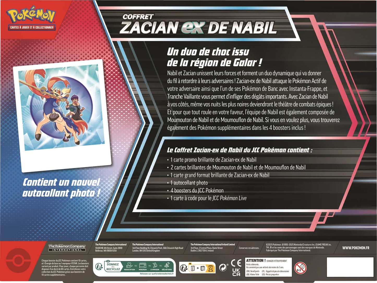 Coffret Pokémon Zacian-ex de Nabil 🇫🇷 - POKEMAGIC