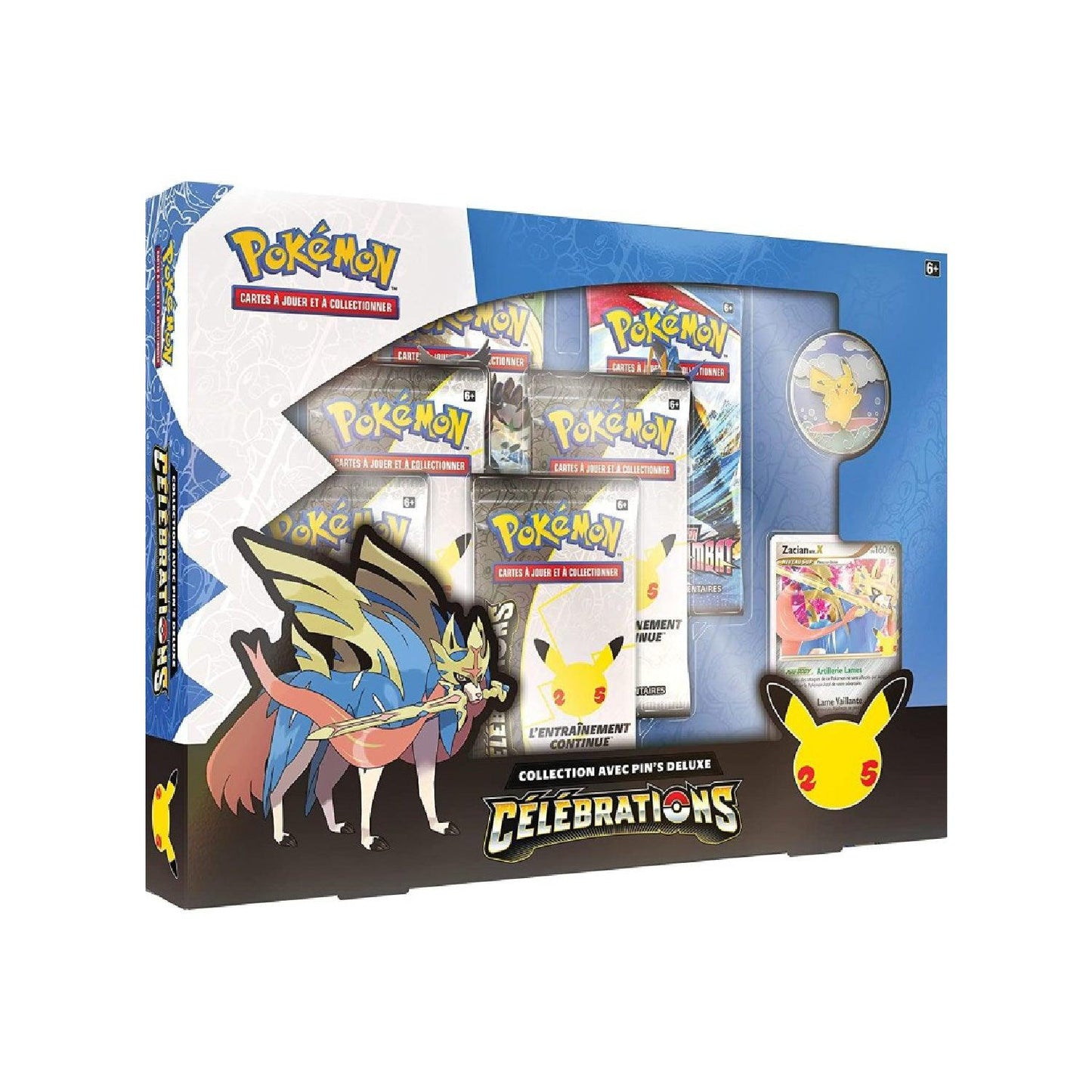 Coffret Collection avec pin's Deluxe Pokémon Célébrations Zacian Niv.X 🇫🇷 - POKEMAGIC
