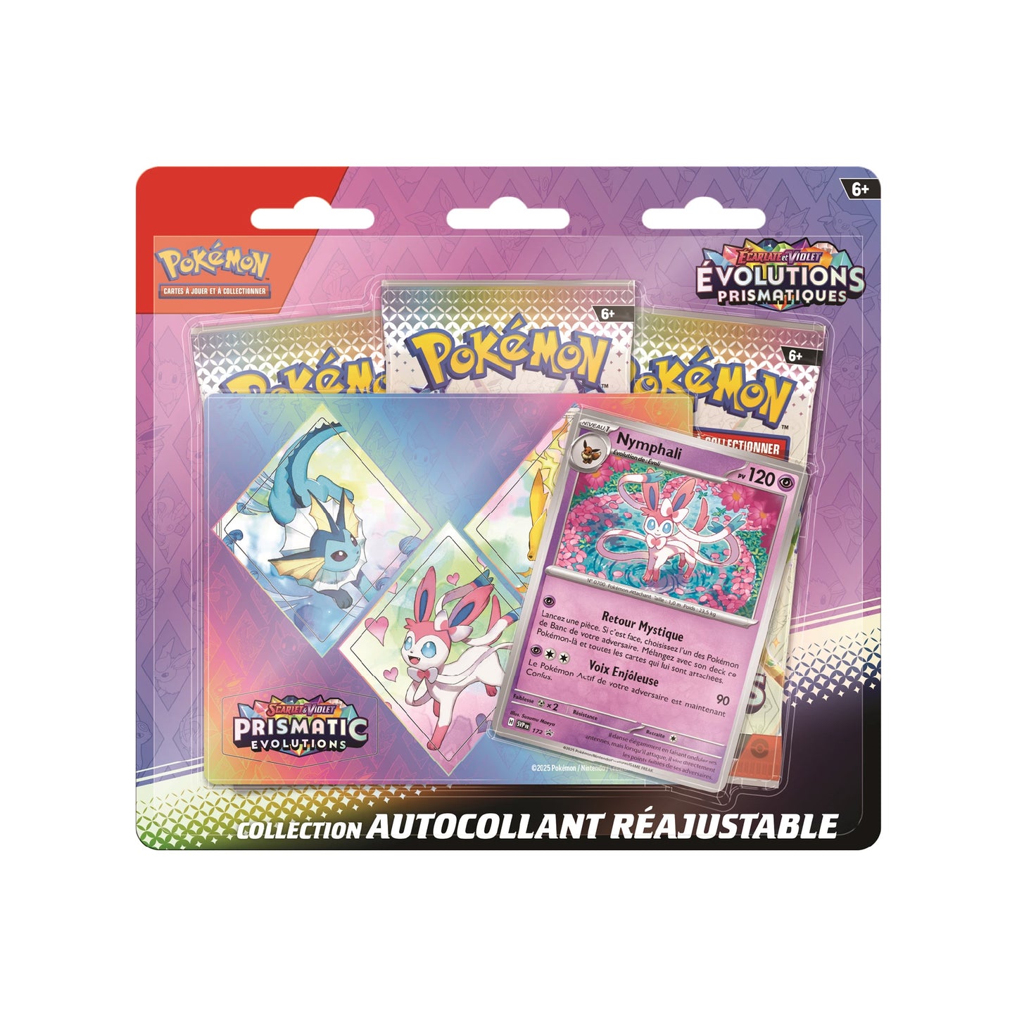 Tripack Collection Autocollant Réajustable Pokémon Évolutions Prismatiques (EV8.5) Nymphali 🇫🇷 - POKEMAGIC