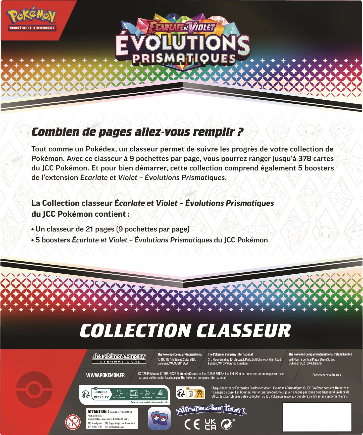 Coffret Collection Classeur Pokémon Évolutions Prismatiques (EV8.5) 🇫🇷