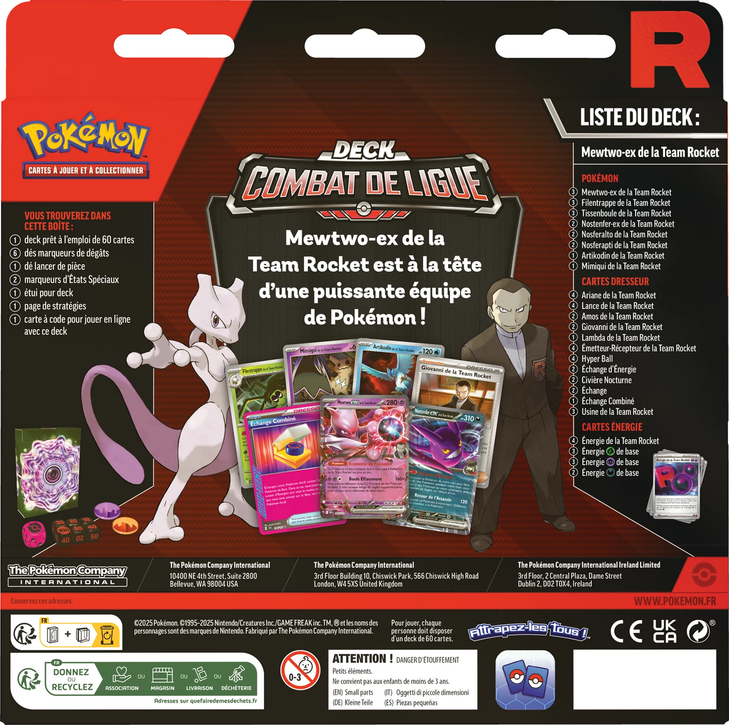 Deck Combat de Ligue Pokémon Mewtwo-ex de la Team Rocket 🇫🇷