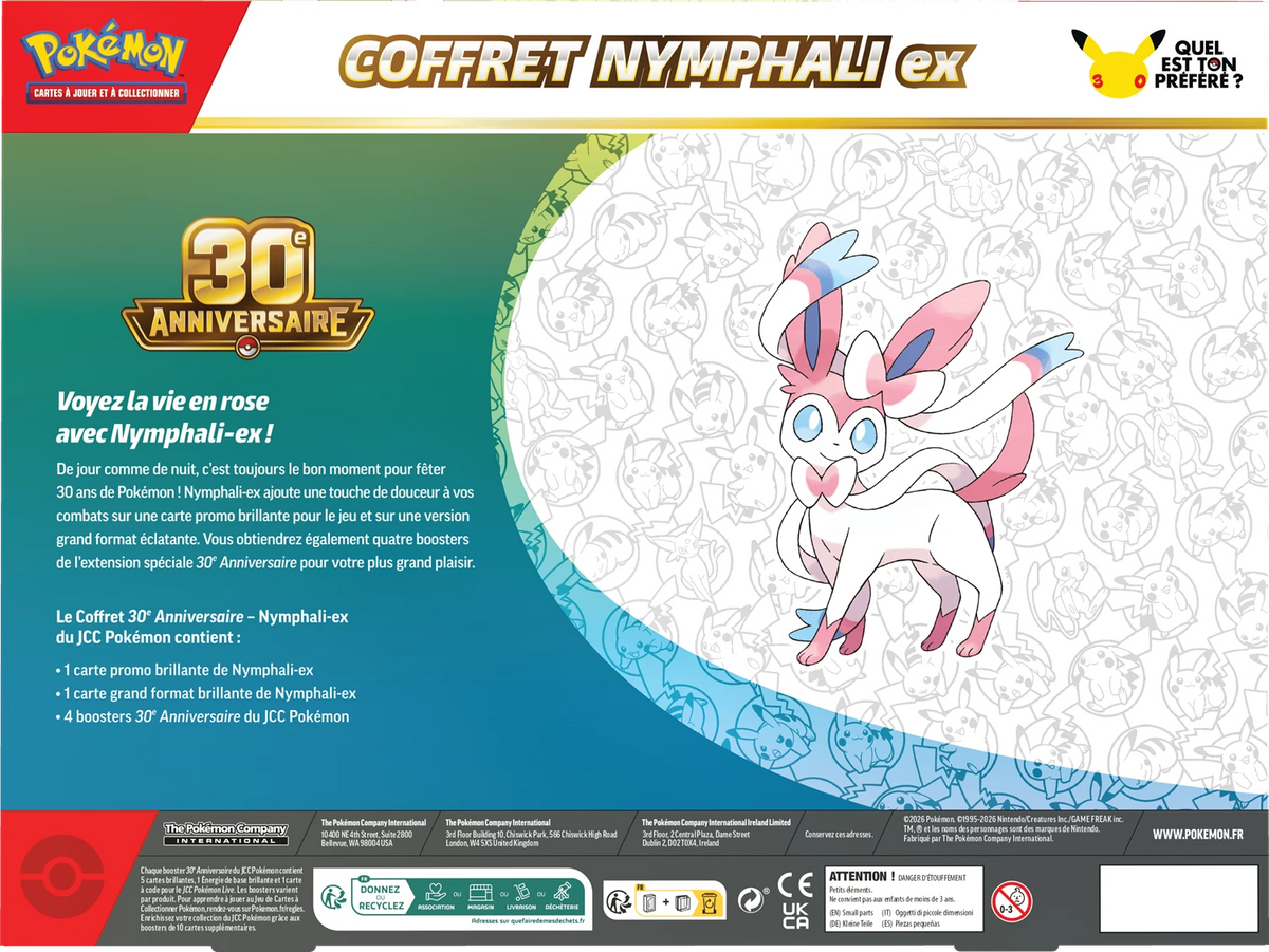 Coffret Pokémon 30e Anniversaire Nymphali-ex 🇫🇷