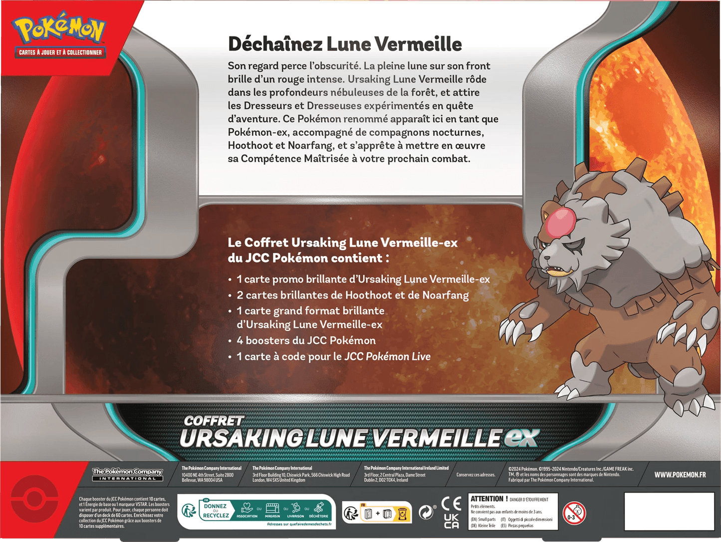 Coffret Pokémon Ursaking Lune Vermeille-ex 🇫🇷