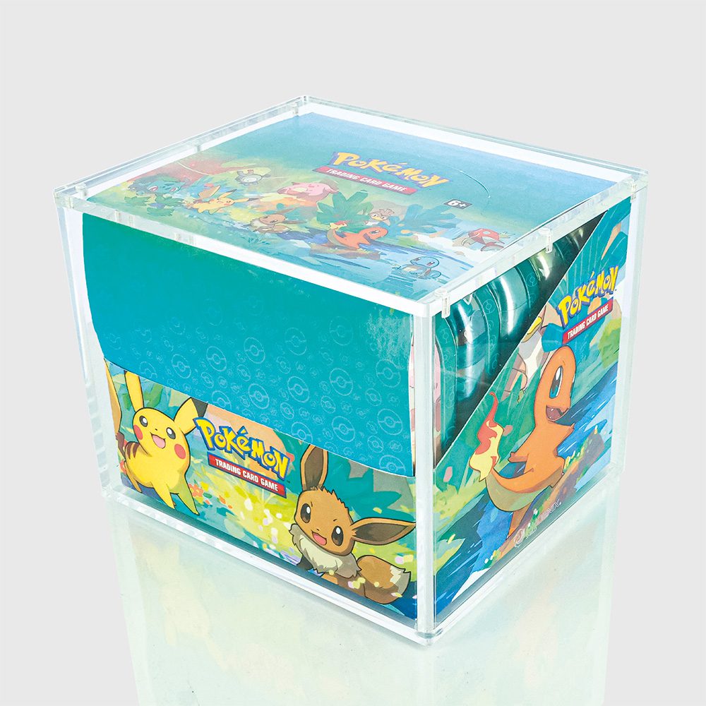 Phoenix Shield protection acrylique pour display 10 Mini-tins Pokémon