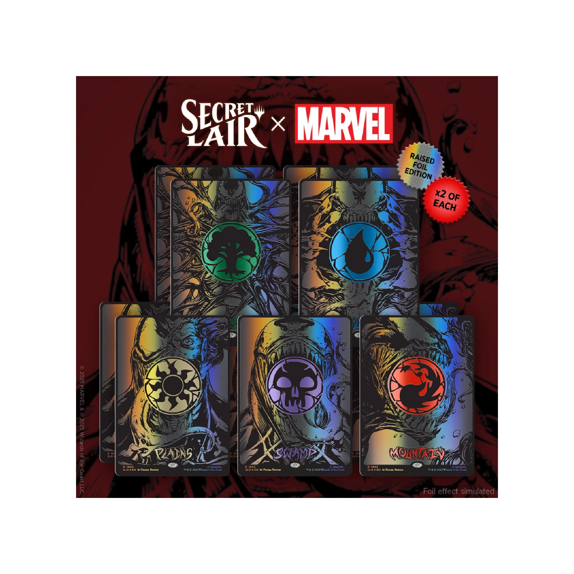 MTG Secret Lair Marvel's Spider-Man: Mana Symbiote Raised Foil