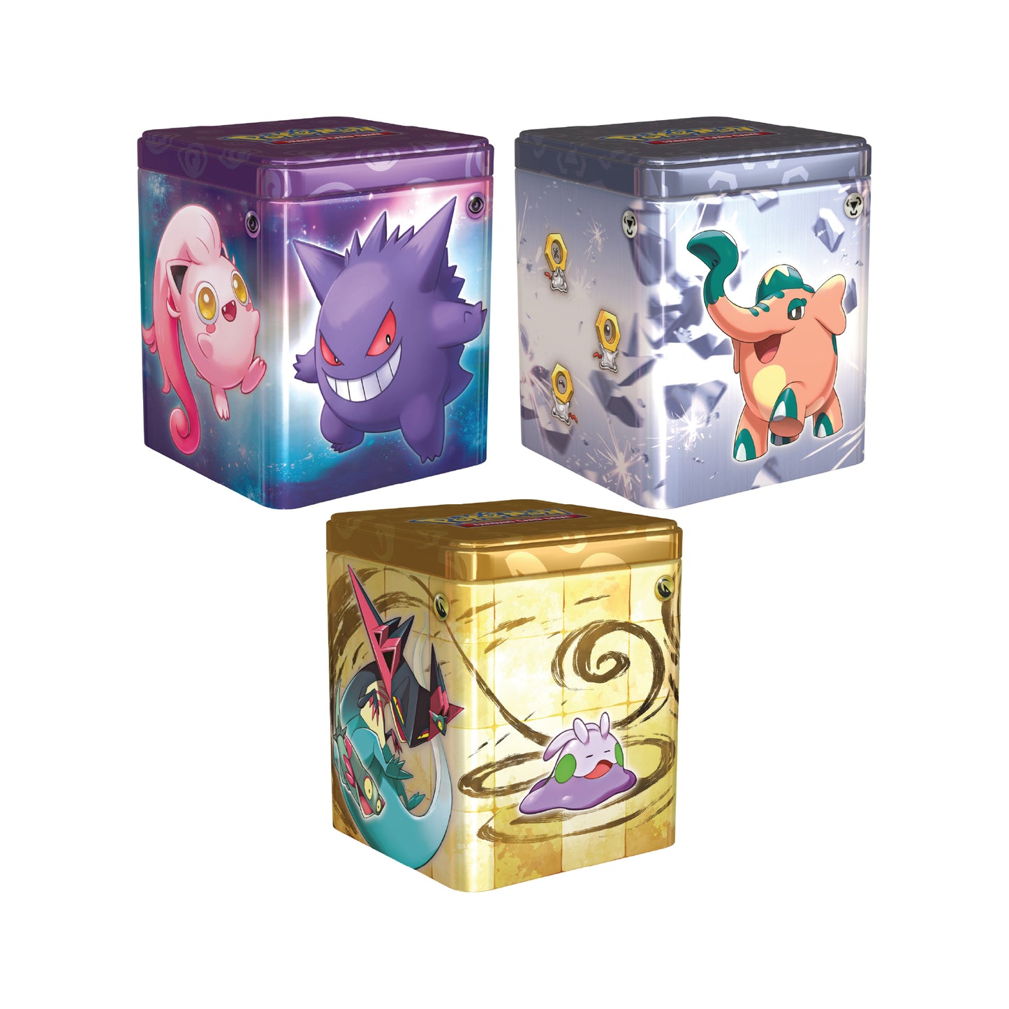 3 Cube Tin Pokémon (types Psy, Metal, Dragon) 🇫🇷