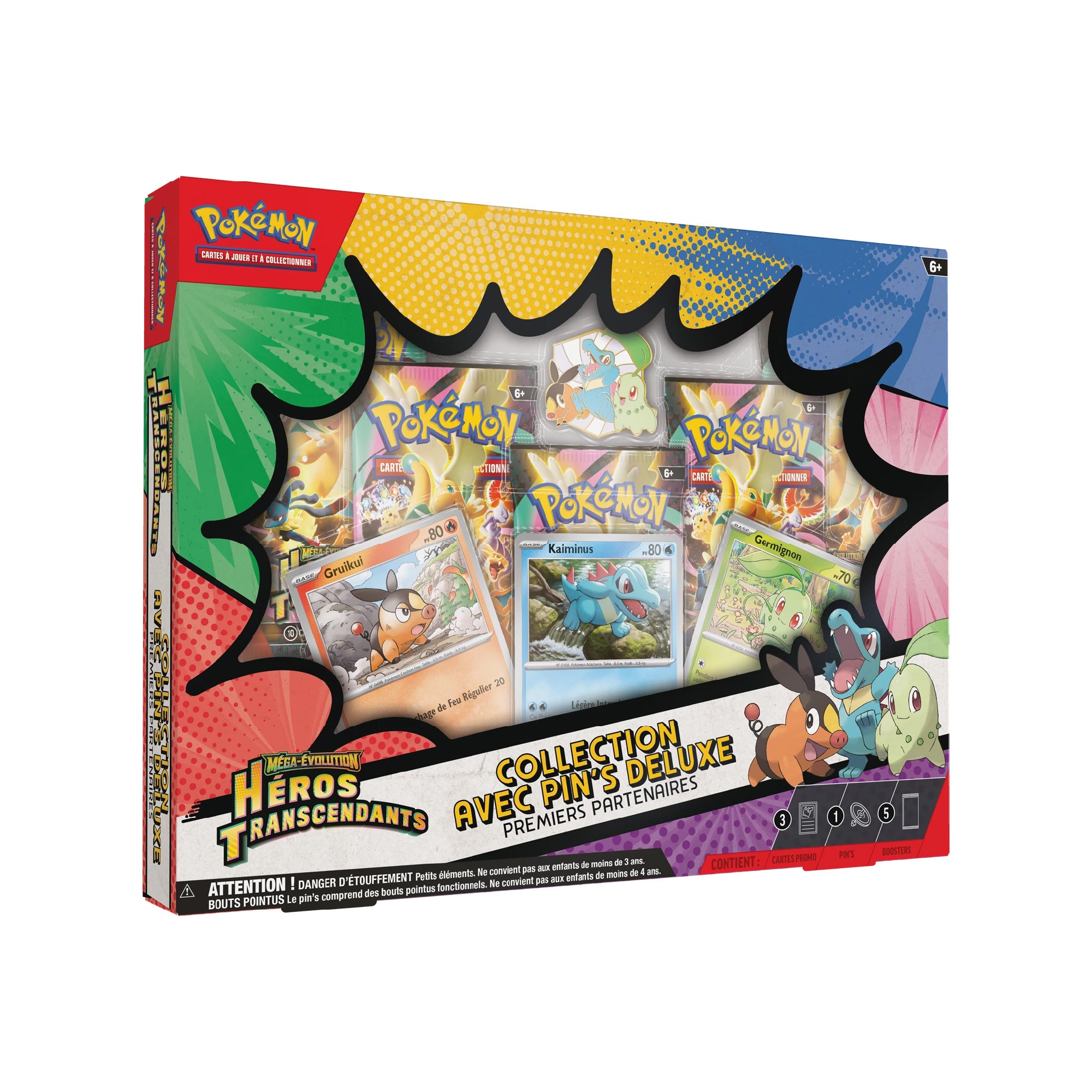 Collection avec pin's Deluxe Premiers Partenaires Pokémon Héros ...