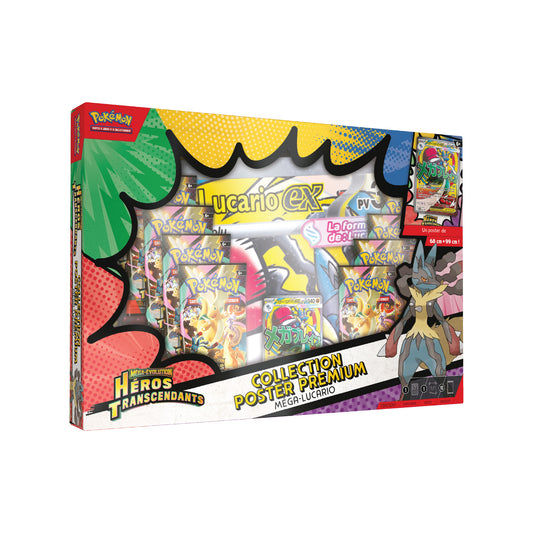 Coffret Collection Poster Premium Pokémon Héros Transcendants ME2.5 Méga-Lucario