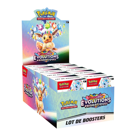 Display 10 lots de boosters Pokémon Évolutions Prismatiques EV8.5 - Pokemagic