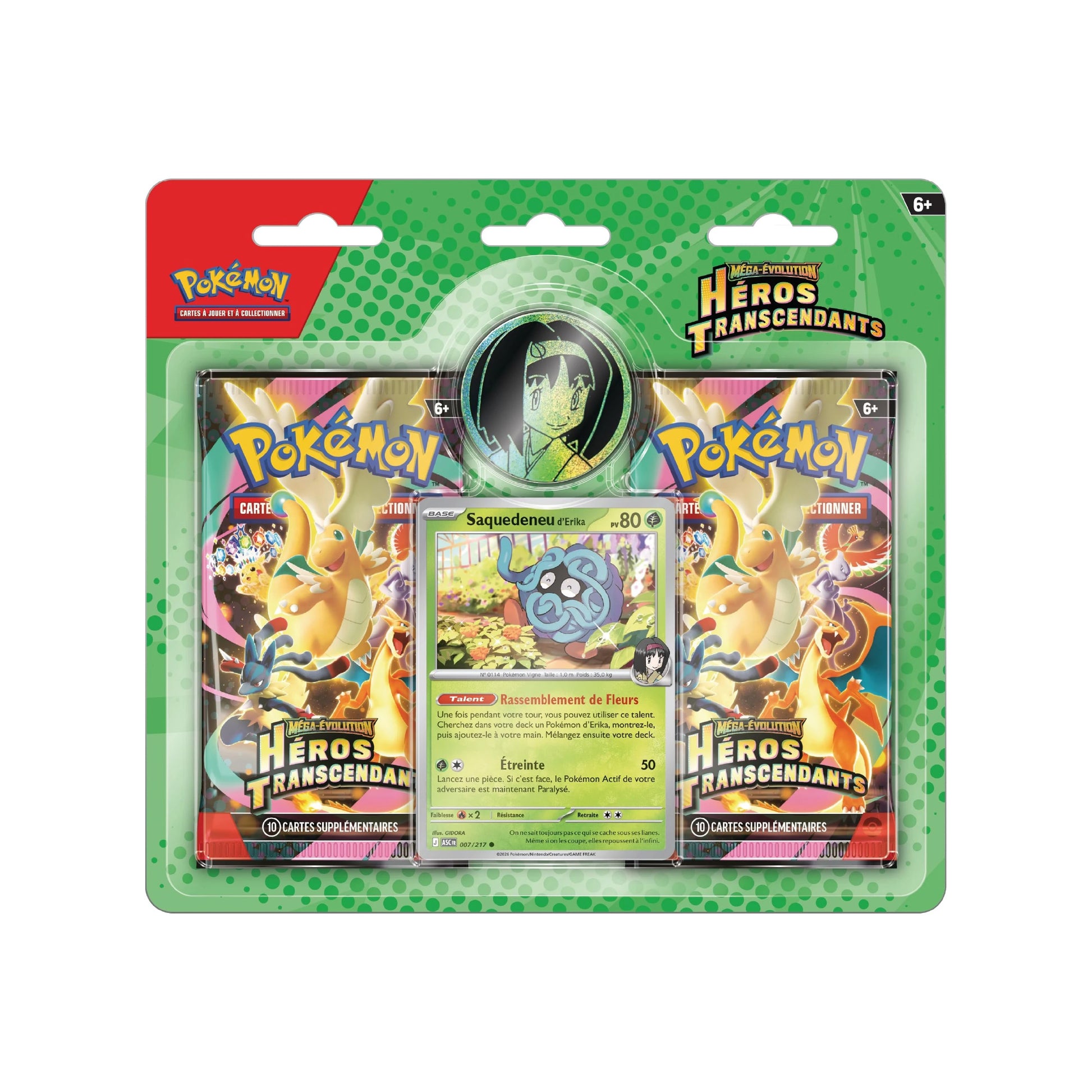 Duopack Collection Pokémon Héros Transcendants ME2.5 Erika - Pokemagic