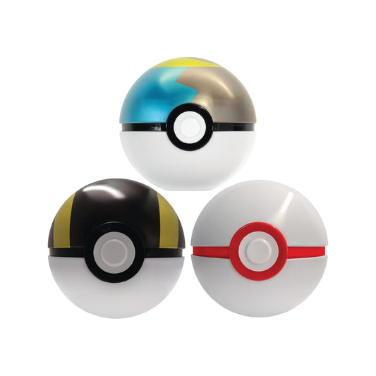 3 Pokéball Tin Pokémon (Moon Ball, Ultra Ball, Premier Ball) automne 2024 - Pokemagic