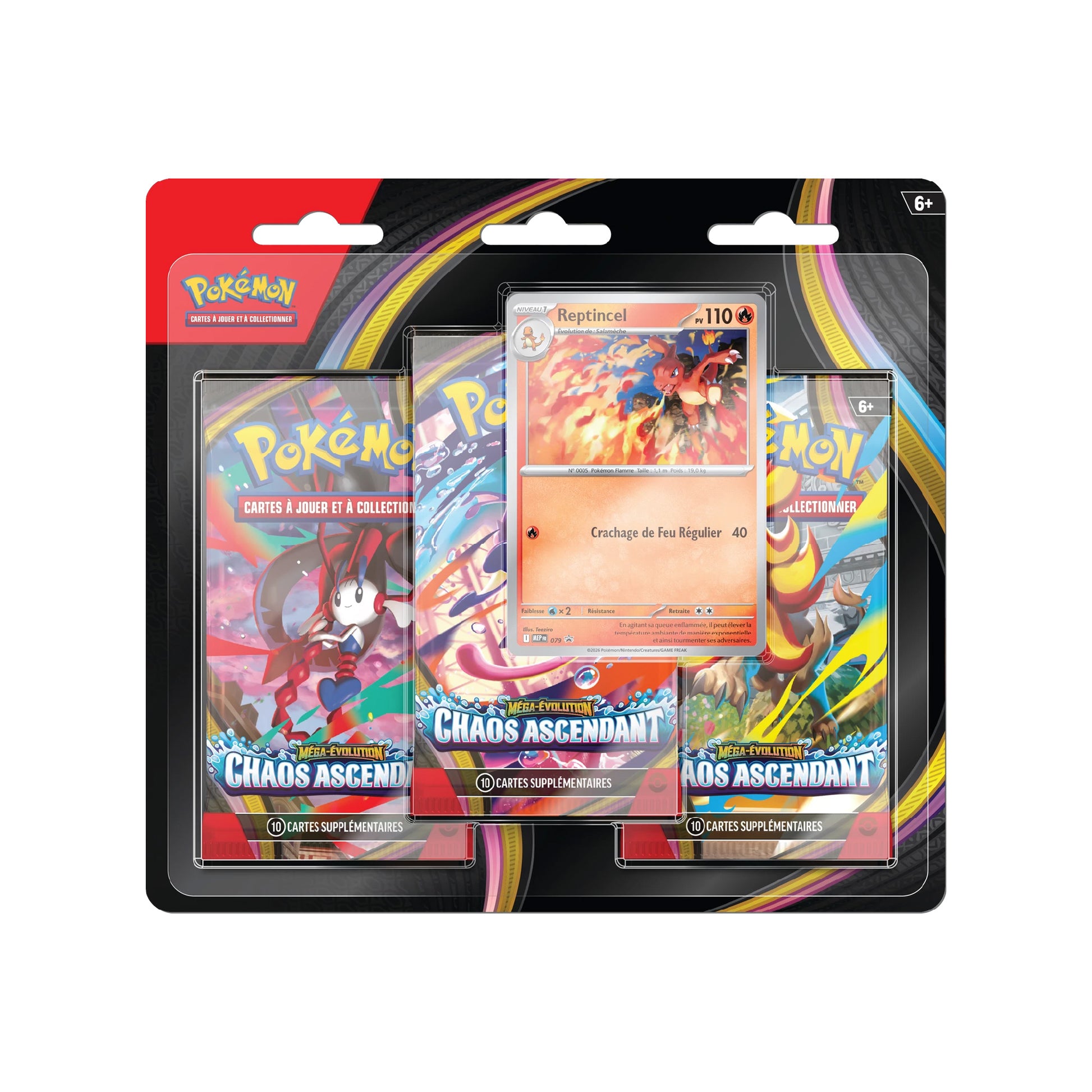Tripack Pokémon Chaos Ascendant ME4 Reptincel - Pokemagic