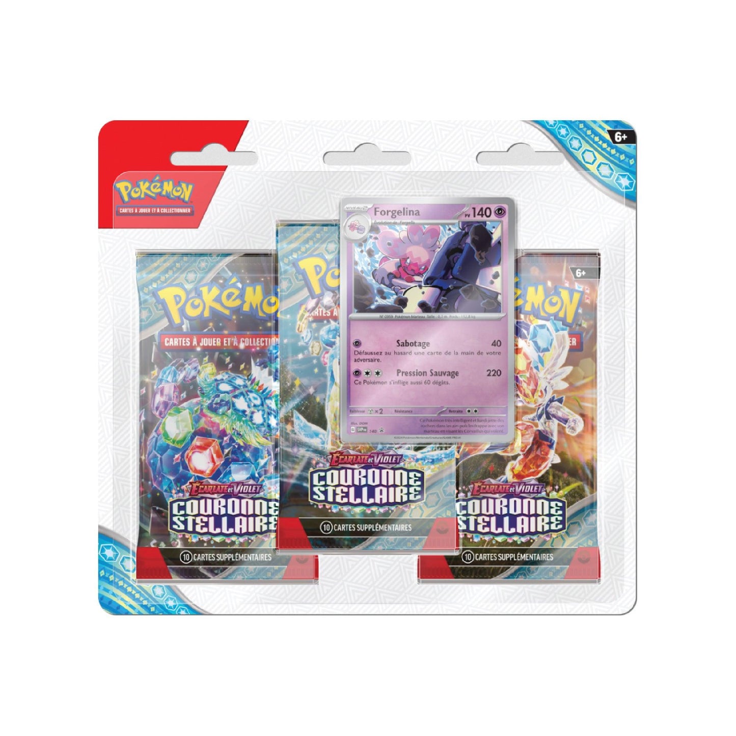 Tripack Pokémon Couronne Stellaire EV7 Forgelina - Pokemagic