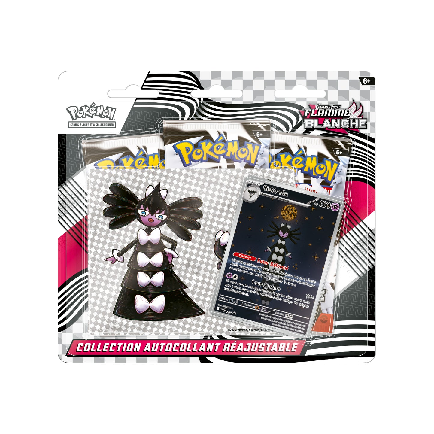 Tripack Collection Autocollant Réajustable Pokémon Flamme Blanche EV10.5 Sidérella - Pokemagic