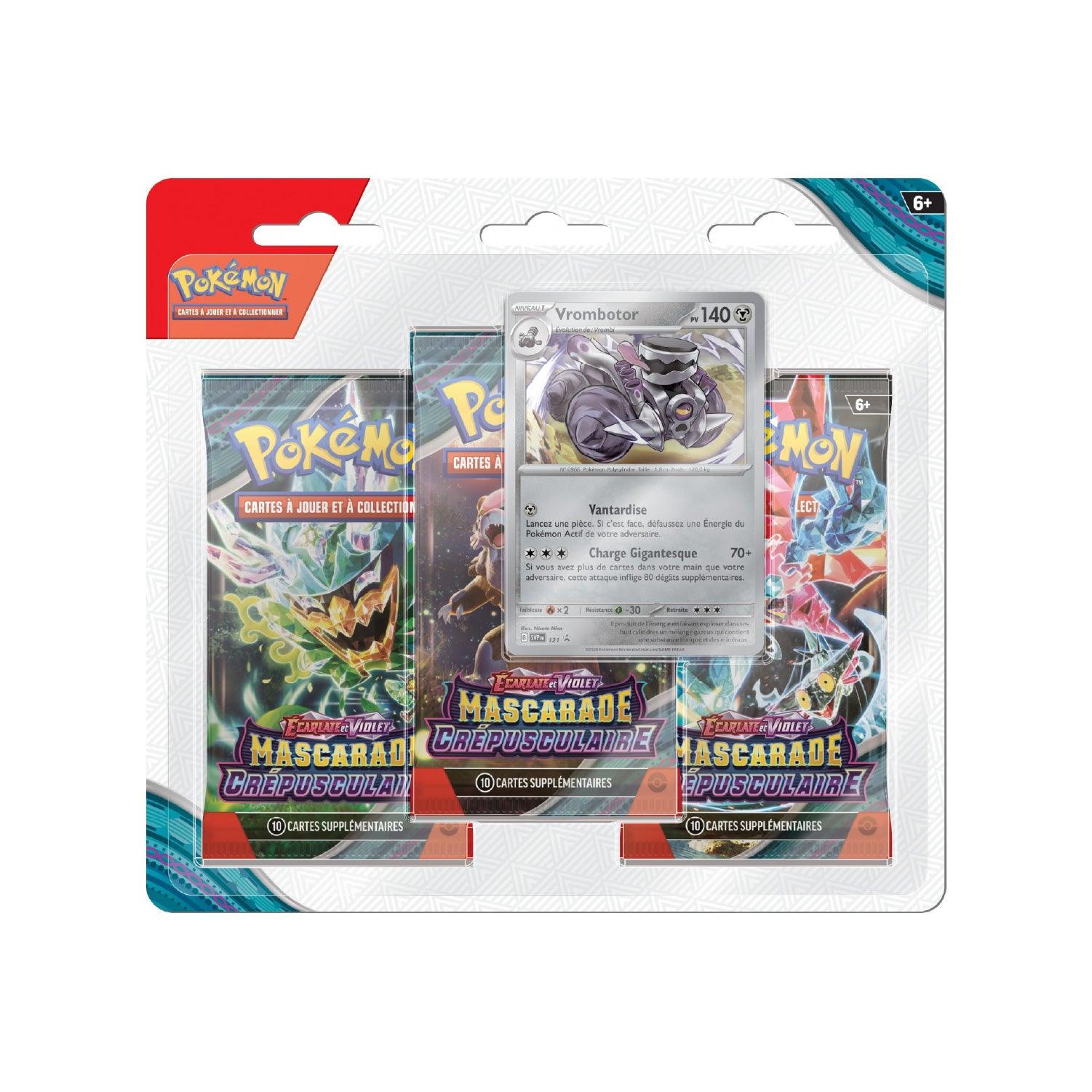 Tripack Pokémon Mascarade Crépusculaire EV6 Vrombotor - Pokemagic