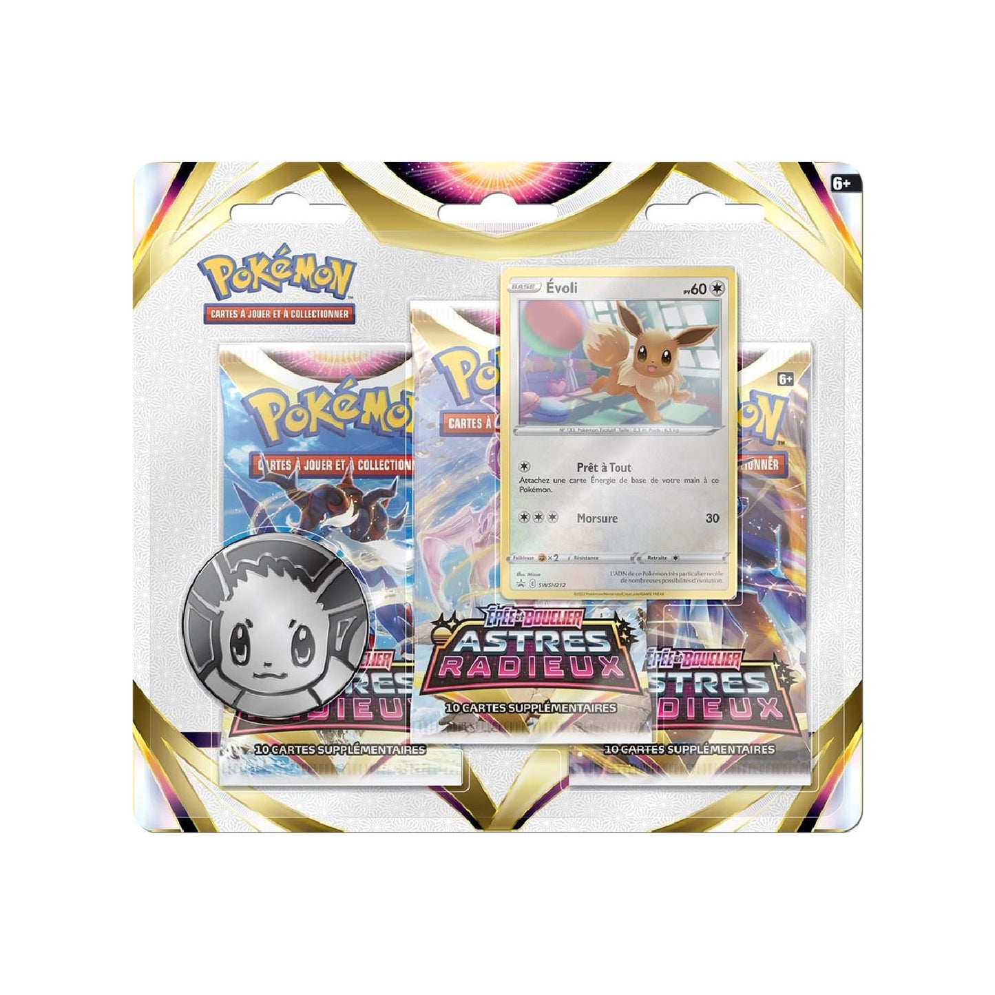 Tri-pack Pokémon Astres Radieux (EB10) Évoli 🇫🇷