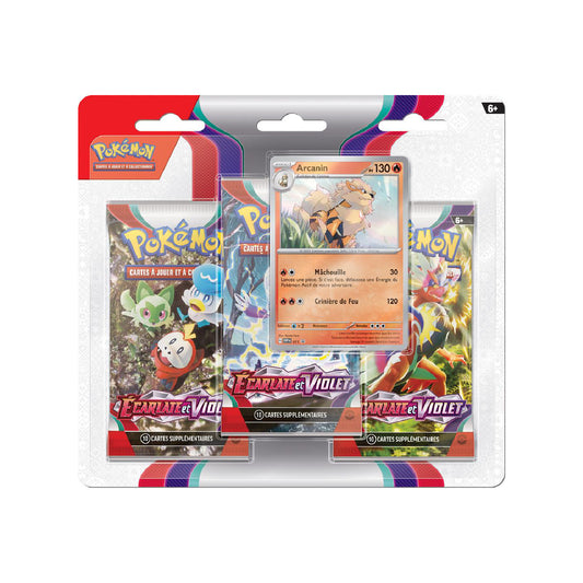 Tri-pack Pokémon Écarlate et Violet (EV1) Arcanin 🇫🇷
